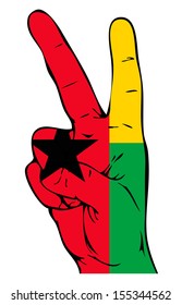 Peace Sign of the Guinea Bissau flag