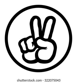 Peace Sign Hand Stock Vector (Royalty Free) 322075043