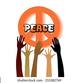 Peace sign with hands 