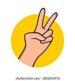 peace sign. hands sign. vector illustration