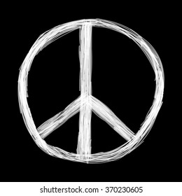 Peace sign. Hippie symbol of peace.