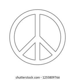 peace sign icon. Element of cyber security for mobile concept and web apps icon. Thin line icon for website design and development, app development