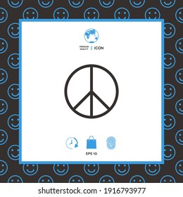 Peace sign icon, elements for your design