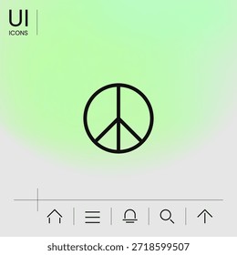 Peace sign icon, elements for your design