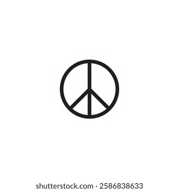 Peace sign icon. flat simple pictogram. Peace and love vector illustration
