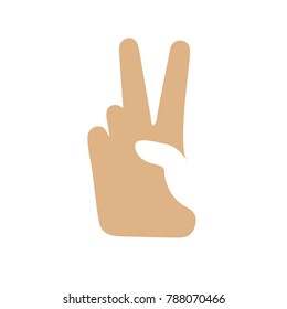 Peace Sign Icon - Gesture Symbol