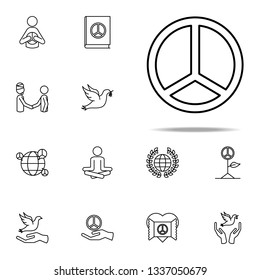 peace sign icon. human rights icons universal set for web and mobile