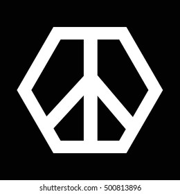 Peace sign icon illustration design