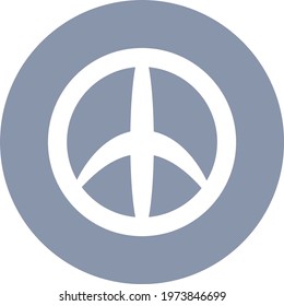 Peace sign, icon illustration, vector on white background