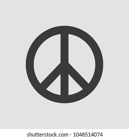 Peace sign icon isolated of flat style. Vector illustration.
