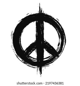 Peace Sign, Icon. Pacifist Symbol. Vector Illustration