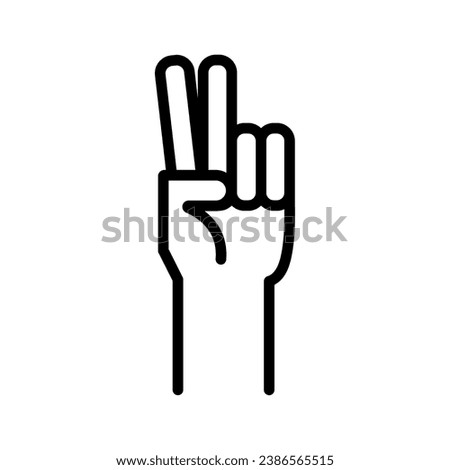 peace sign icon vector isolated