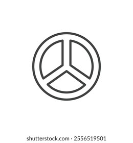 Peace sign icon Vector logo outline