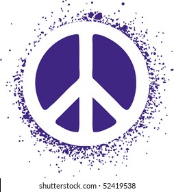 Peace Sign Isolated On A Background Vector Illustration