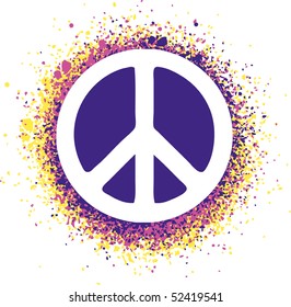 Peace sign isolated on a background vector illustration