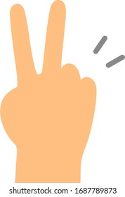 Peace sign isolated vector illustration.