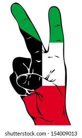 Peace Sign of the Kuwaiti flag