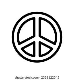 peace sign line icon illustration vector graphic. Simple element illustration vector graphic, suitable for app, websites, and presentations isolated on white background