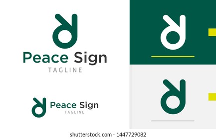 Peace sign logo design, peace logo concept, victory icon, suitable for business and app logo or icon