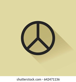 Peace Sign with Long Shadow