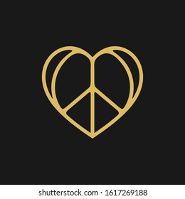 Peace Sign With Love Element