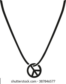 Peace Sign On A Necklace