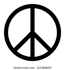 Signo de paz en fondo blanco.Ilustración vectorial.