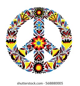 Peace Sign Pacifism Symbol Vector Illustration Stock Vector (Royalty ...