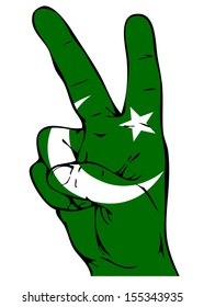 Peace Sign of the Pakistani flag