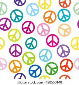 Peace Sign Seamless Pattern