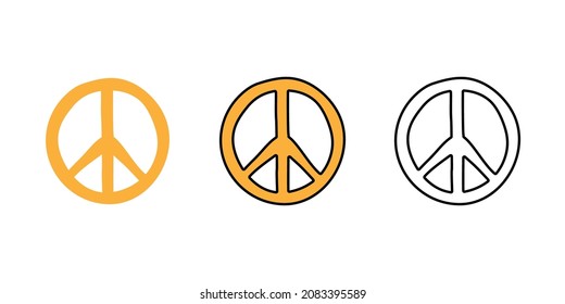 Peace sign. Simple icon illustration