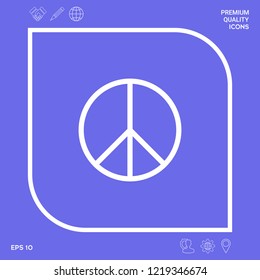 Peace sign symbol. Graphic elements for your design