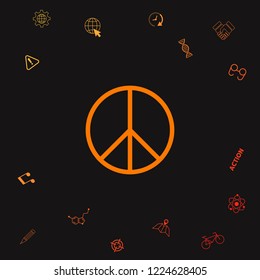 Peace sign symbol. Graphic elements for your design