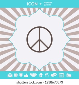 Peace sign symbol. Graphic elements for your design