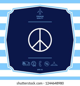 Peace sign symbol. Graphic elements for your design