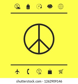 Peace sign symbol. Graphic elements for your design