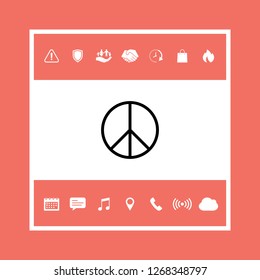 Peace sign symbol. Graphic elements for your design