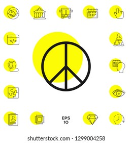 Peace sign symbol. Graphic elements for your design