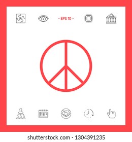 Peace sign symbol. Graphic elements for your design