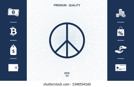 Peace sign symbol. Graphic elements for your design
