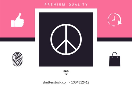 Peace sign symbol. Graphic elements for your design