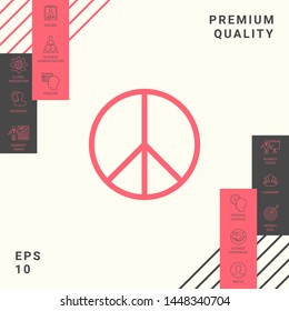 Peace sign symbol. Graphic elements for your design