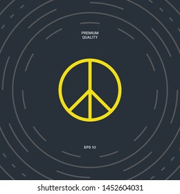 Peace sign symbol. Graphic elements for your design