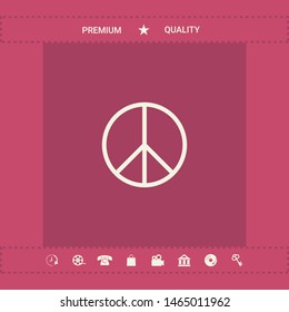 Peace sign symbol. Graphic elements for your design