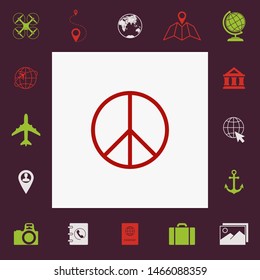 Peace sign symbol. Graphic elements for your design