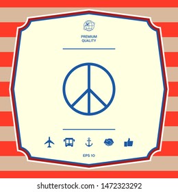 Peace sign symbol. Graphic elements for your design