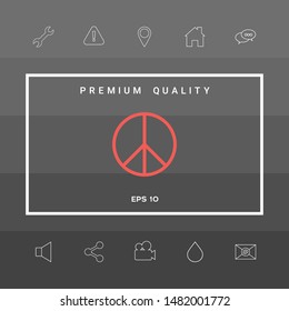 Peace sign symbol. Graphic elements for your design