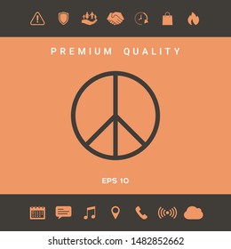 Peace sign symbol. Graphic elements for your design