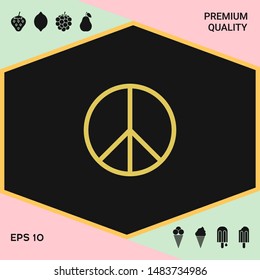 Peace sign symbol. Graphic elements for your design