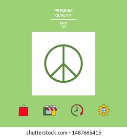 Peace sign symbol. Graphic elements for your design
